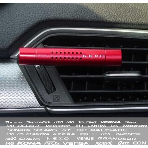 Car Aromatherapy FOR Hyundai ATOS AVANTE EON GETZ Grandeur H-1 HB20 i25 IONIQ Car Air Freshener Outlet Aromatherapy Clip Sticks
