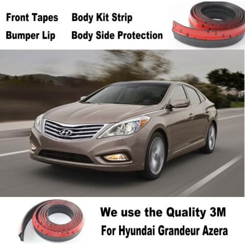 Car Bumper Lips For Hyundai Grandeur Azera / Car Tuning / Body Kit Strip / Front Tapes Body Chassis Side Protection