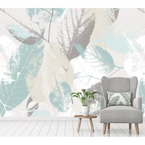 Beibehang Custom wallpaper 3d mural Nordic modern hand-painted leaves petal living room wall papers home decor 3d papel de pared