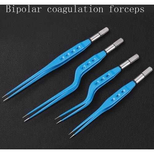 Bipolar coagulation tweezers European standard ophthalmic film plug-in electrode tweezers coagulation line high temperature and