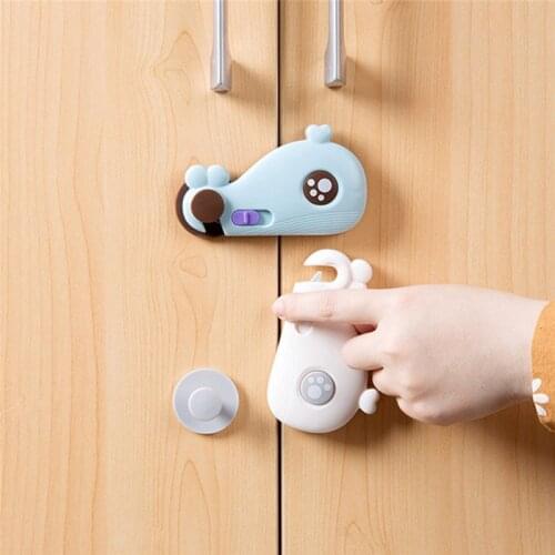 Baby safety child lock whale children security protection for cabinet corner child safe lock refrigerator window closet wardrobe