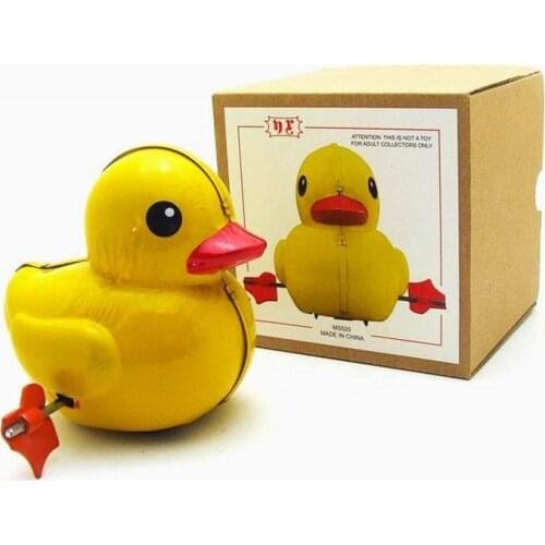 Collectioin wind up Duck retro toy character gift creative props iron tin toys