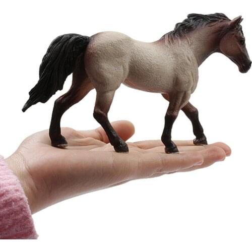 Simulation Animals Realistic Quarter Stallion Horse Animal Figurine Table Decor Education Kids Toy Birthday Gift Crafts