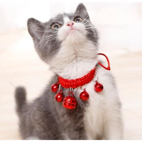 Bells Stuff Pet Collar for Cats Hand Made Kitten Accessories Kittens Products for Cats Collars the Goods for Kittens Chatons Cat