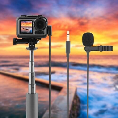 Mini Lapel Clip-On Microphone for OSMO ACTION Camera Vlog Video Recording Mic Chatting Gaming Podcast Recording