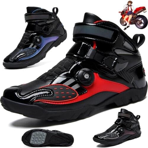 Motorcycle Riding Shoes Unisex Fashion Casual High-Top Motorcycle Shoes Street Racing Off-Road riding Boots Large Size 37-48