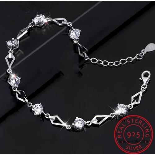 LEKANI Sparking Created Moissanite Amethyst Bracelets for Women Silver 925 Jewelry Braclet Wedding Engagement Birthday Gifts