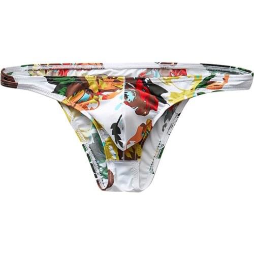New Mens Underwear U Convex Bag Hip Sexy Fashion Printed Bikini Mens Briefs Comfortable Breathable High Quality Male Panties
