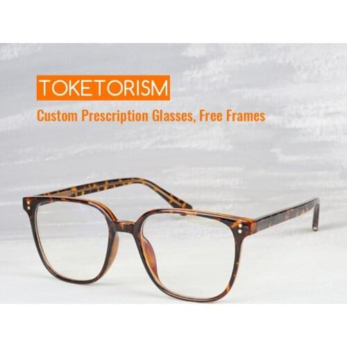 Toketorism Blue Light Blocking Glasses Women Men Quality Square Eyeglasses 1802