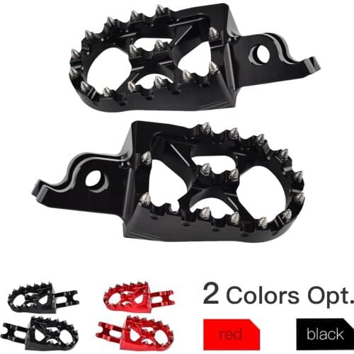 NICECNC Aluminum Billet Foot Pegs Wide CNC Foot Rests For Honda CR 125R 250R CRF 150R 450R 450RX 250X 450X 250L 250M CRF250RALLY