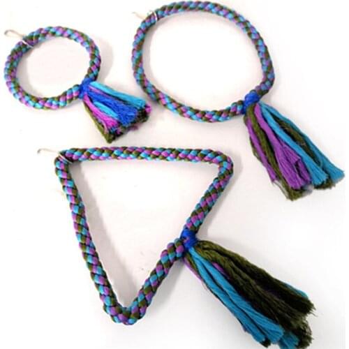 Pet Stand Training Accessories Parrot Rope Hanging Braided Chew Rope Bird Cage Cockatiel Toy Swing Supplies