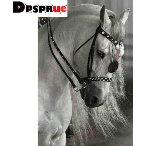 Dpsprue Full Square/Round 5D Diy Diamond Painting Cross Stitch "Animal Horse" Diamond 3D Embroidery Mosaic Home Decor Gift D031