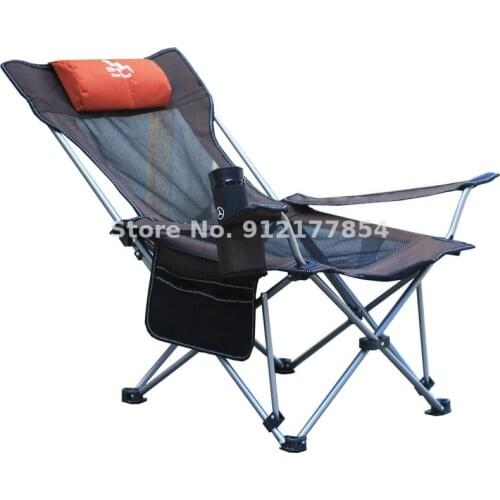 Outdoor Folding Reclining Chair Portable Ultra Light Sitting Reclining Dual Purpose Chair Lunch Break Afternoon Couch Leisure Be