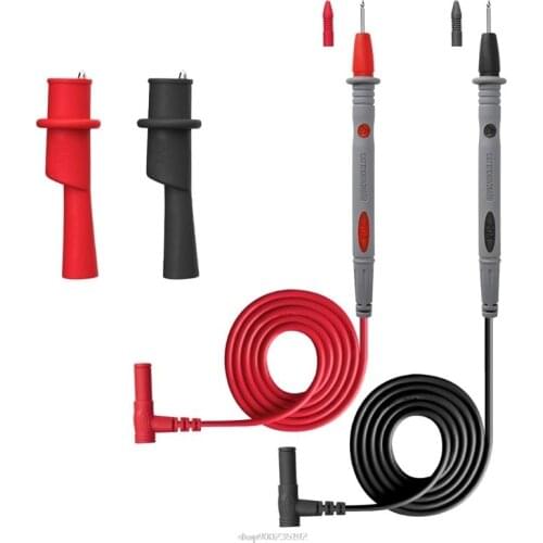 PT1034 Silicone Multimeter Test Lead + Crocodile Test Clip 1000V Flame Retardant Needle Probe S18 20 Dropship