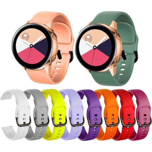 Silicone Watchband for Samsung Galaxy Watch 42mm Gear S2 Strap Band for Huawei Active 2 Quick release Spring Bar Top Quality
