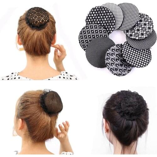Imixlot Simple Fashion Dance Headdress Elastic Hair Net Hair Ring Ballet Flower Net Pocket Hair Accessories for Women Girls