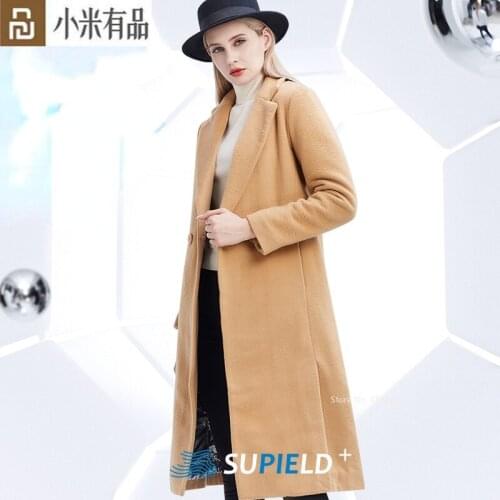 Supield Aerogel Mid-length Woolen Coat Womens Winter Warm Cold-resistant Woolen Jacket Wool Outerwear for Xiaomi Youpin
