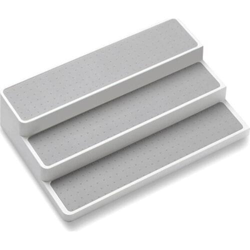 3 Tier Stair Step Design Cabinet Kitchen Spice Rack Jar Storage Organizer Shelf Free Delivery