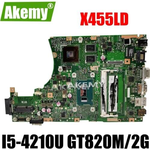 X455LD Motherboard REV2.1 GT820 I5-4210 For Asus X455LJ K455L A455L W491L Laptop motherboard X455LD Mainboard X455LD Motherboard