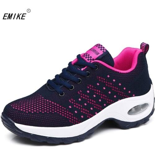 Women Running Shoes White Platform Sneakers Non Slip Breathable Ladies Trainers Jogging Walking Fitness Sport Casual Shoes