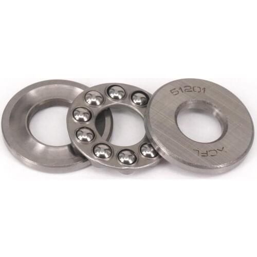 1)51201 12x28x11mm Axial Ball Thrust Bearing Set(2 Steel Races + 1 Cage)AEBC-1