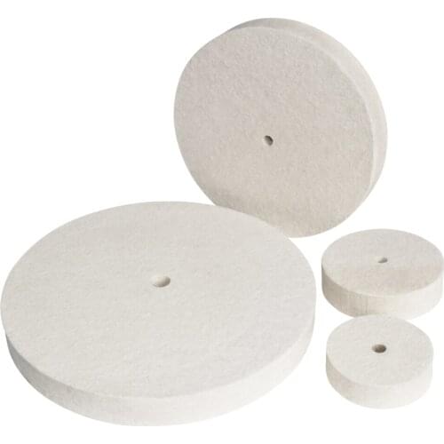 1PC/2PCS 75-250mm Wool Felt Polishing Buffing Wheel Jade Metal Mirror Surface Finish Bench Grinder Tool