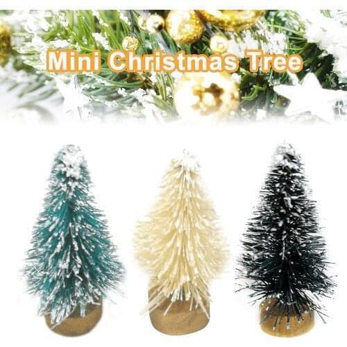 1PC Mini DIY Christmas Tree Small Pine Tree Mini Trees Christmas Decoration Home Office Desk Xmas Trees Gift 3