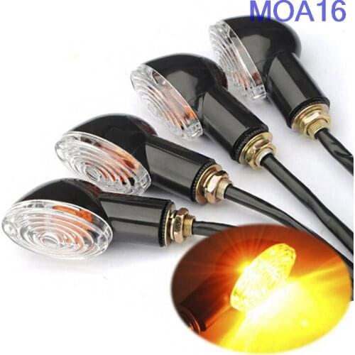 1pc/2pc/4pc Universal Amber Bulb Motorcycle Turn Signals Indicator Mini for Cat Eye