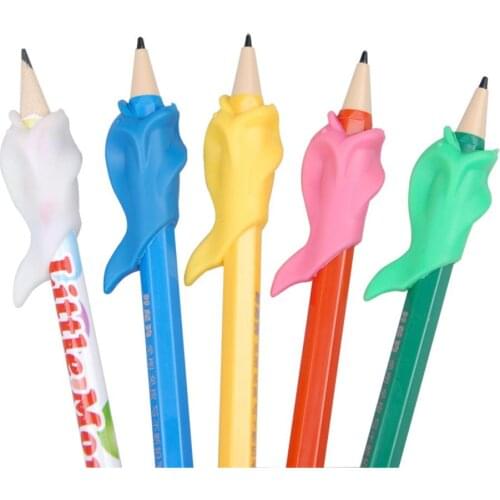10Pcs Dolphin Pen Hold Writing Posture Correction Device Kid Student Stationery