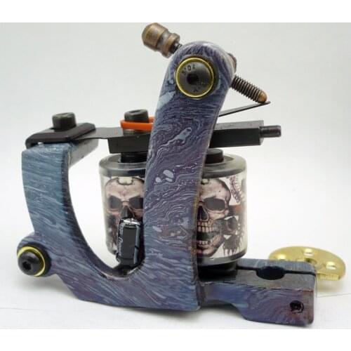 10Pcs/lot Pro Casting Iron Tattoo Machine 10 Wraps coil stainless steel Tattoos Body Art Gun Coil Machine LPC-ITM-7009