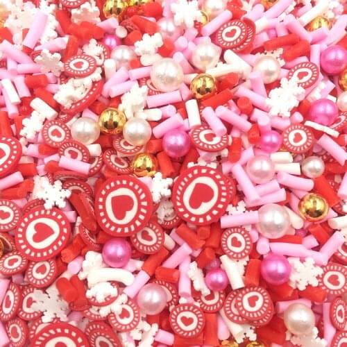 100g Mixed Polymer Hot Clay Sprinkles for Crafts DIY Making Tiny Cute Plastic Klei Accessories Home Decoration: 2-10mm