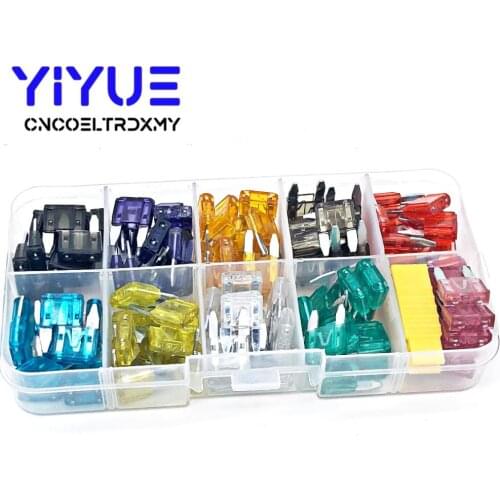 120pcs Car Fuses 2A 3A 5A 7.5A 10A 15A 20A 25A 30A 35A Standard Small Fuse with Box Clip Assortment Auto Blade Type Fuse Set