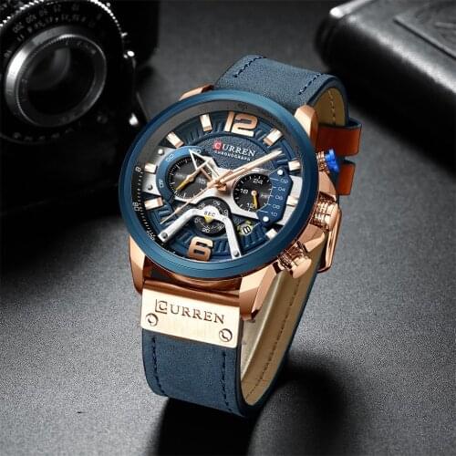 2021 Mens Quartz Watch Fashion Personality Gentleman Males Watch Waterproof Large Dial Luxury Wrist Clock Relógio de quartzo