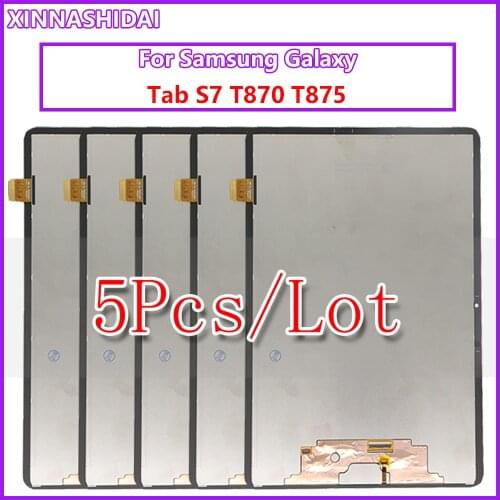 5PCS/New Tested 11.0" LCD For Samsung Galaxy Tab S7 SM-T870 T875 T876B Display Touch Screen Digitizer Panel Assembly Replacement