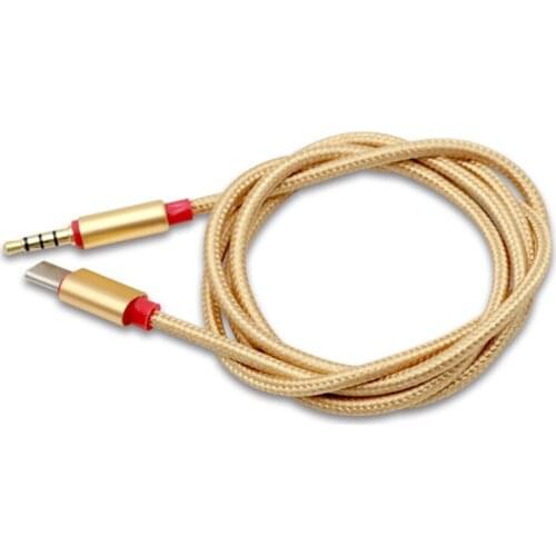 10pcs/lot Type C To 3.5 Mm Audio Cable Adapter For USB C Type-c Jack Aux Cable For Car Speaker For Samsung for Xiaomi