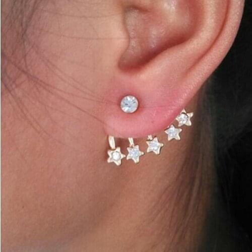 One piece personality fashion wedding jewelry gift flowers earrings for women alloy nickel free girls jewelry gift fj091