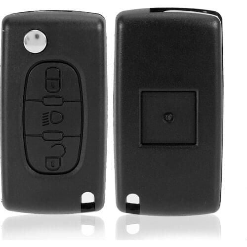 3 Button Car ABS plastic Remote Flip Key Fob Case Blade Cover Shell with key blade CNC carving for Citroen C3 C4 C5 C6 Picasso