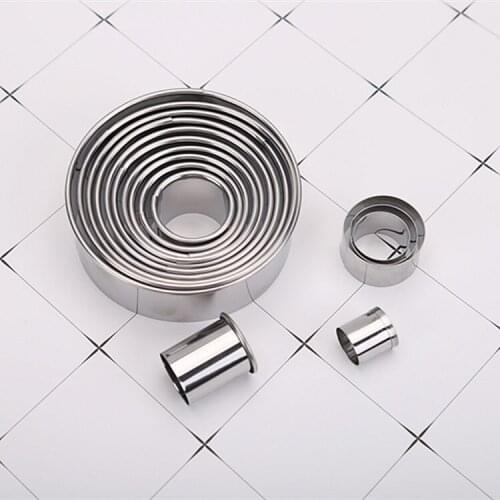 Stainless Steel Sugar Petal Mould 3.5cm 3cm 2.3cm 1.7cm Round Clay Cutter Polymer Clay Tools