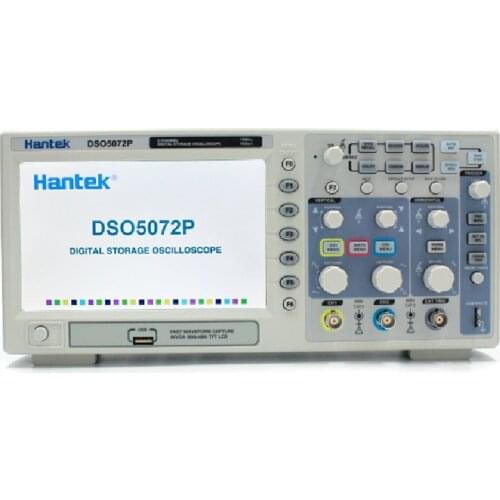 Hantek DSO5072P Digital Oscilloscope 70MHz 1GSa/s 2CH 40K 7" TFT Signal Waveform Real Time Sample Rate 7'' Display WVGA 800x480
