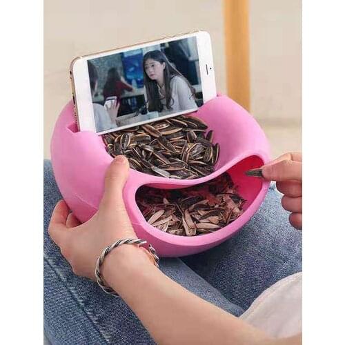 Home Storage Stylish Snacks Storage Box Desktop Dried Fruit Plate Table Trash Bin Garbage Organizer Container Candy Snake Case