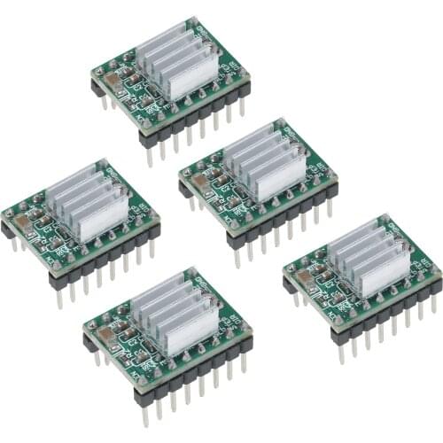 5PCS A4988 Stepper Motor Drive Module Step Motor Driver Plate Driving Board 3D Printer Accessories with Heat Sink