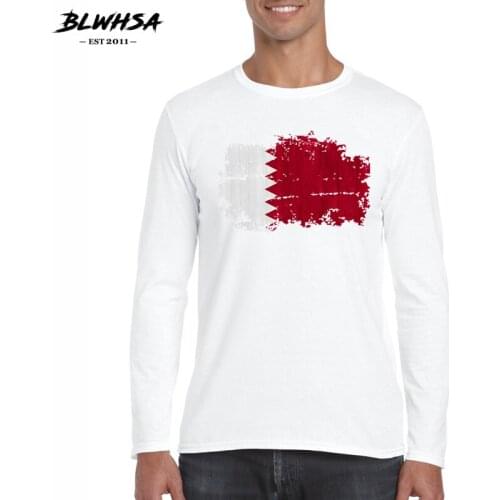 BLWHSA Brand Spring Autumn Mens Casual long Sleeve T-Shirts Fashion Qatar Flag Hip Hop Fitness Tee Tops Qatar Tshirt Homme