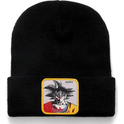GOKU Beanie Hat High Quality Cotton Casual Beanies for Men Women Warm Knitted Winter Hat Fashion Solid Unisex Cap