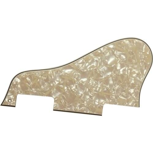 Pleroo Custom Guitar Parts - For ES 335 Jazz Archtop Guitar Pickguard Scratch Plate, 4 Ply Parchment Pearl