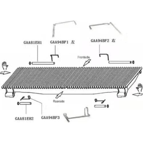 GAA81EH1/2 GAA94BF1/2/3 Travelator Pallet Accessories use for XAA26340H3 XAA26340H23