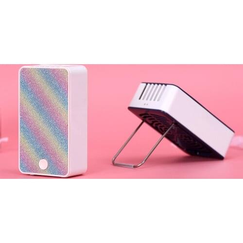 New Portable Handheld Mini Cooli USB Fan desk air conditioner humidification cooling Rechargeable Fan Grafted Eyelashes Dryer