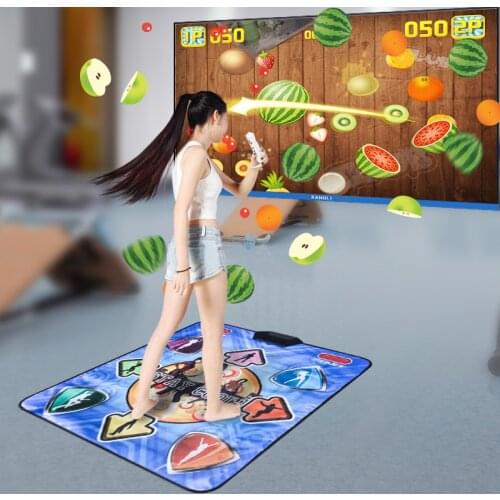 Klj English Menu Dance Pad Single Wireless / TV & PC Game Fitness Home Dance Mat 11mm Thick