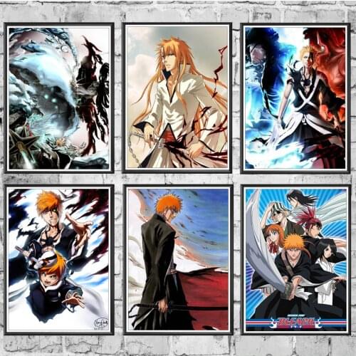 Japanese Anime BLEACH Good Quality Painting Coated Poster White Paper For Home Bar Wall Decor