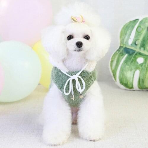 Winter Warm Fleece Dog Jacket Hooded Cute Dog Clothes for Small Medium Dogs Cats Clothing Costumes