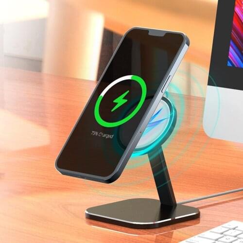 15W Charger Holder For IPhone 12mini 12 Pro Max Magnetic Wireless Charging 360 Degree Movie Stand Hanging Charging Stand